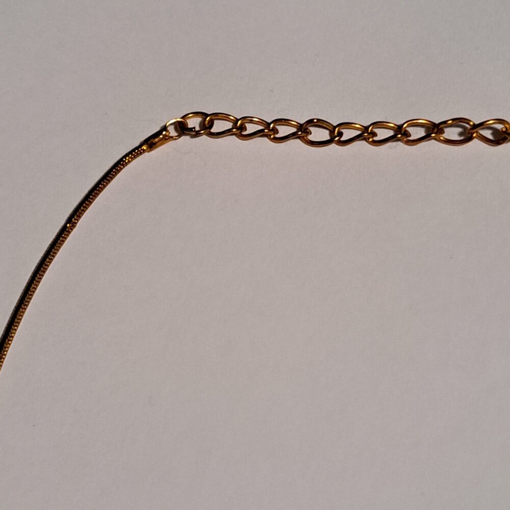 Gold tone awareness ribbon necklace - Picture 2 of 6